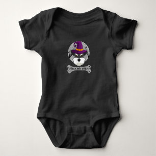 Witch Schnauzer Trick Or Treat Funny Dog Halloween Baby Bodysuit