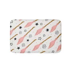 Witch School Magic Doodle Pattern Bath Mat