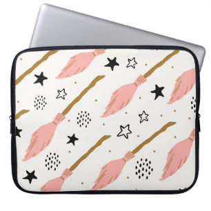 Witch School Magic Doodle Pattern Laptop Sleeve