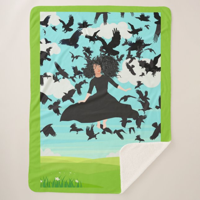 witch sherpa blanket (Front)