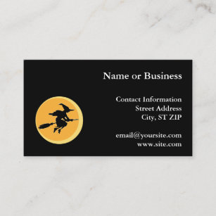 Witch Silhouette Business Card