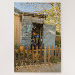 Witch Sitting in an Outhouse Jigsaw Puzzle