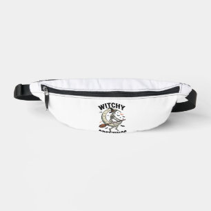Witch Skeleton Graphic Witchy Greetings Vintage Ha Bum Bags
