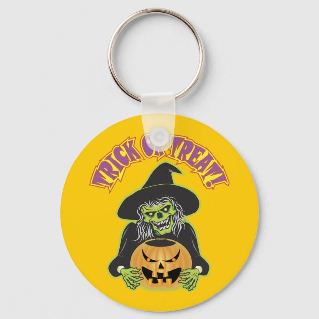Witch Skull Key Ring (Front)