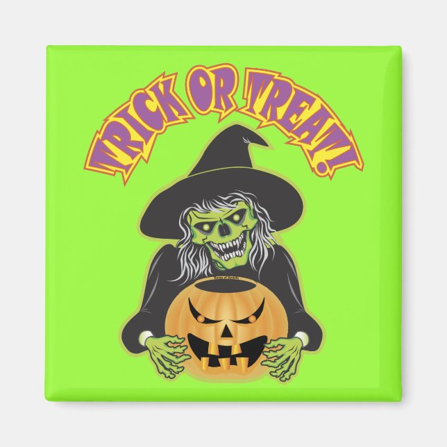 Witch Skull Magnet (Front)