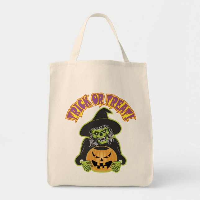 Witch Skull Tote Bag (Front)