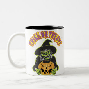 Witch Skull Two-Tone Coffee Mug