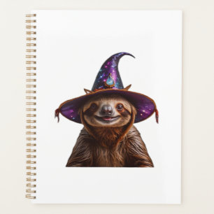 Witch Sloth Halloween trick or treat spooky pumpki Planner