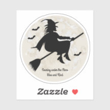 witch soaring under the stars