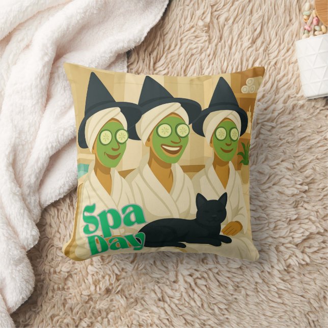 Witch Spa Day Funny Humour  Cushion (Blanket)