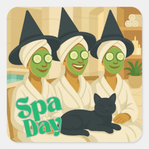 Witch Spa Day Funny Humour  Square Sticker