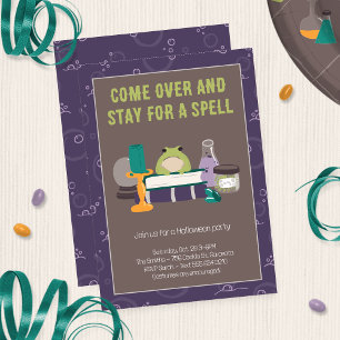 Witch Spell Ingredients Halloween Invitation