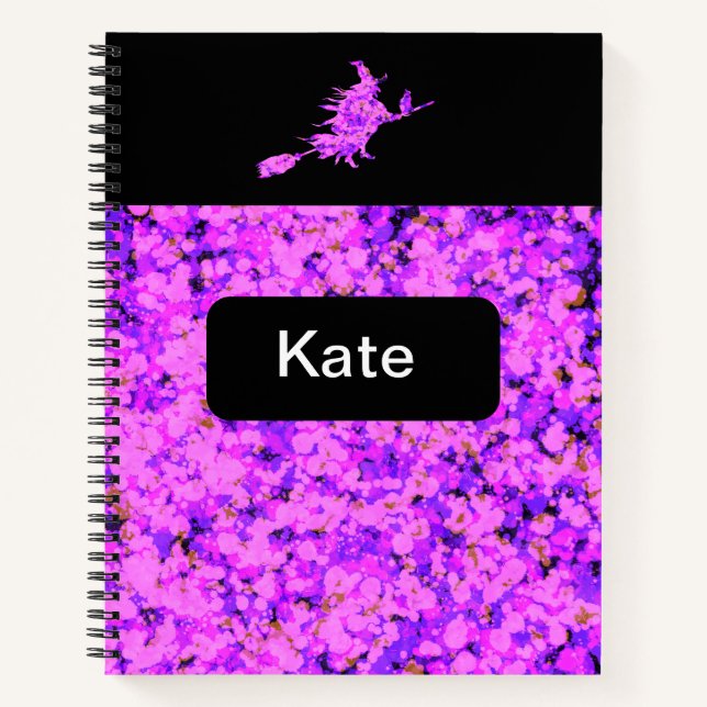 Witch Splattered Paint  Notebook (Front)