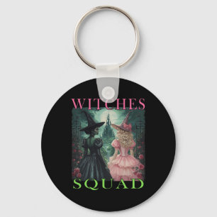 Witch Squad Halloween Witches Pink And Green Witch Key Ring
