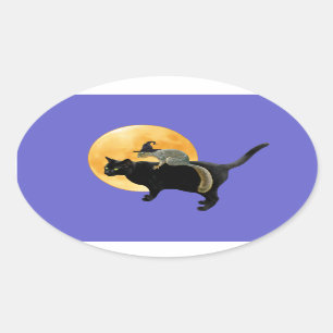 Witch Squirrel on Cat Sticker