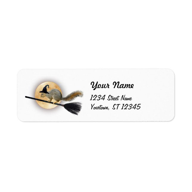 Witch Squirrel Return Address Labels (Front)