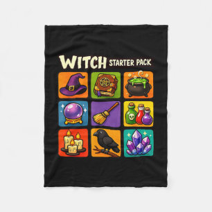 Witch starter pack funny magic witchcraft fleece blanket