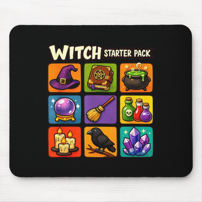 Witch starter pack funny magic witchcraft mouse pad (Front)