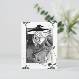 Witch Tarot Card Illustration Post Card