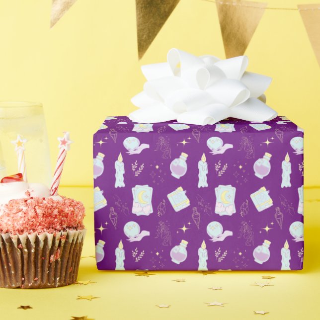 Witch Tarot Empowering Occult Esoteric Divine Wrapping Paper (Birthday Party)