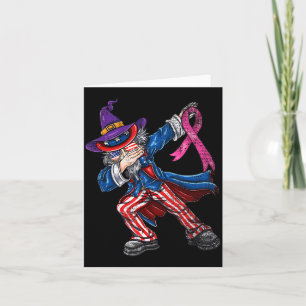 Witch Uncle Sam Breast Cancer Awareness Card