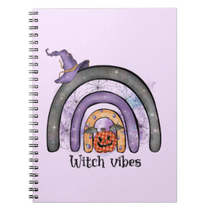 Witch Vibes – Black Rainbow, Purple Witch Hat Notebook
