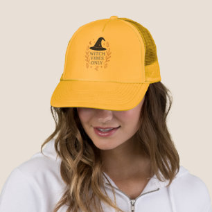 Witch Vibes Only Moon Botanical Wreath Trucker Hat