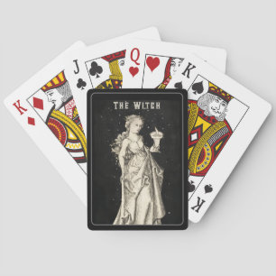 Witch Vintage Etching  Playing Cards