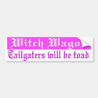 witch wagon bumper bumper sticker