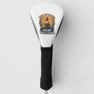 Witch Waltzing Halloween Vintage Engraving Design_ Golf Head Cover
