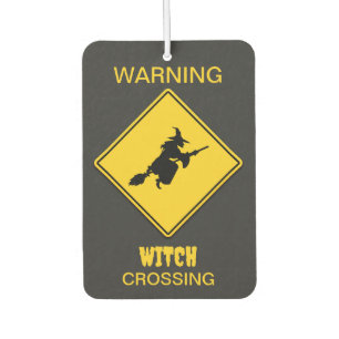 Witch Warning Halloween Car Air Freshener