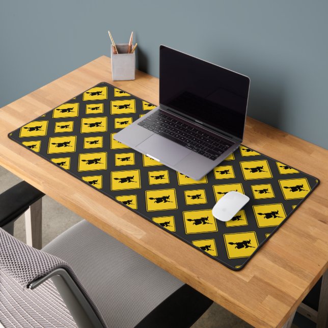 Witch Warning Halloween Desk Mat (Office 2)