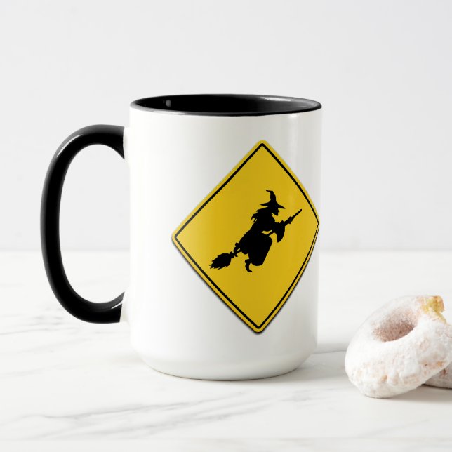 Witch Warning Mug (With Donut)