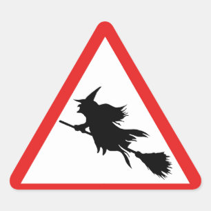 Witch Warning Triangle Sticker