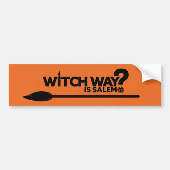Witch Way Is Salem? Bumper Sticker (Front)