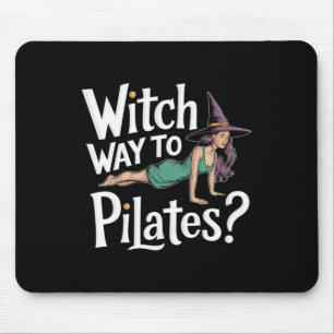 Witch Way To Lates Funny Halloween Lates Yoga Refo Mouse Pad