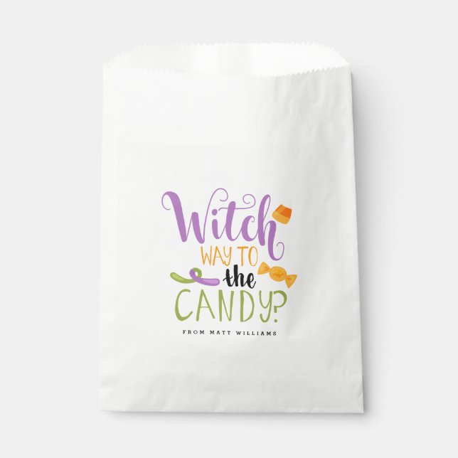 Witch Way to the Candy Favour Bag (Front)