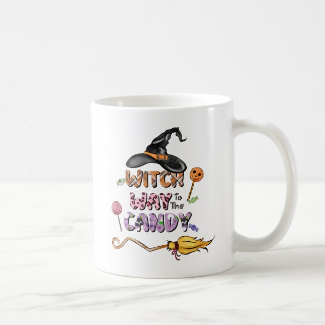 Witch Way to the Candy – Fun Halloween Coffee Mug (Right)