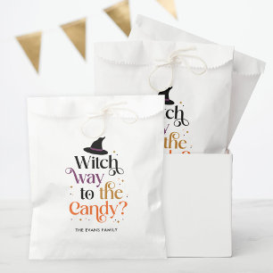 Witch Way To The Candy Halloween Party Favour Bag
