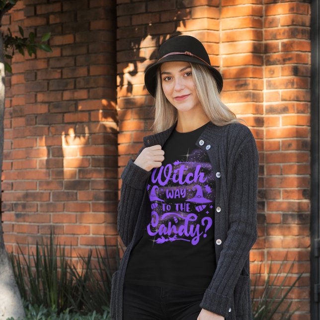 Witch Way to the Candy Halloween T-Shirt (Creator Uploaded)