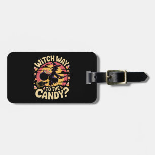 Witch Way to the Candy Halloween T-shirt Luggage Tag