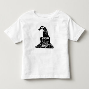 Witch Way to the Candy Witches Hat Toddler T-Shirt