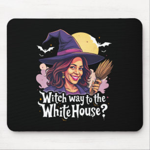 Witch Way To The White House Cat Lady Kamala Happy Mouse Pad
