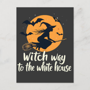 Witch Way to the White House Election Kamala Postcard