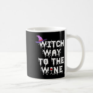 Witch Way To The Wine Shirt Funny Halloween Witch Coffee Mug
