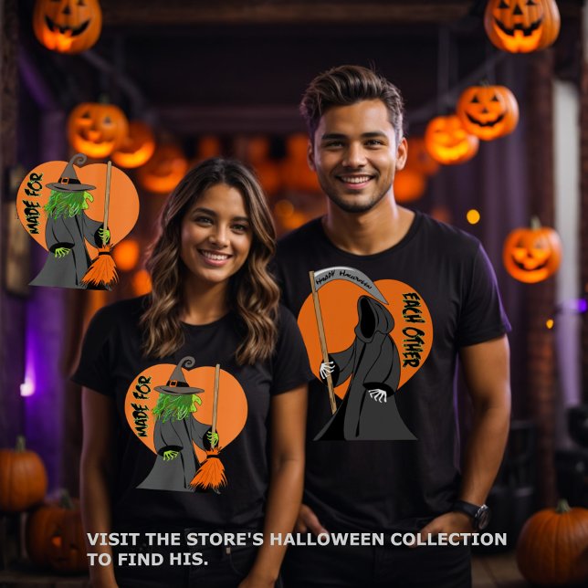 Witch Wickedly Hilarious Halloween Love T-Shirt (Halloween witch funny couple matching tee.)