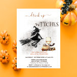 Witch Wine Pumpkin Bow Halloween Invitation<br><div class="desc">Witch,  pumpkin,  and wine. Personalise this spooktacular invite with your details.</div>