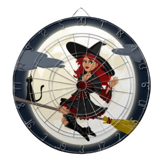 witch witchcraft broomstick broom dartboard