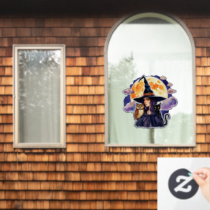 Witch with a Cat and an Owl - Halloween Fan Fun 2