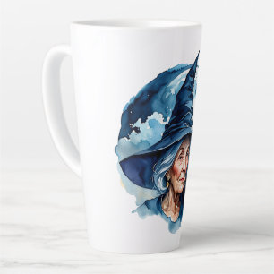 Witch with a Cat - Wicca Halloween 1 Latte Mug